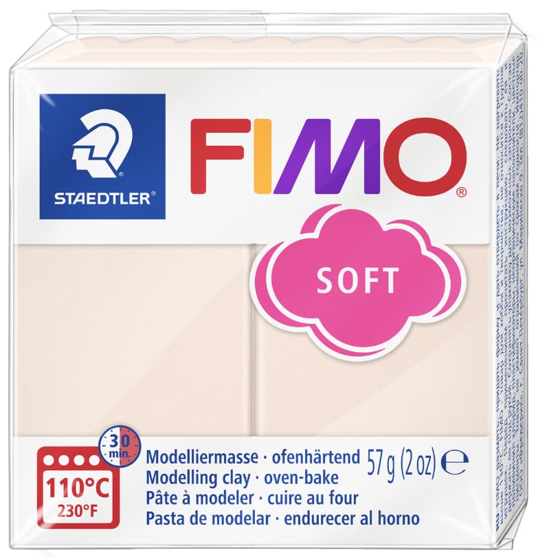 Fimo Soft Modelliermasse, Ofenhärtend, Hautfarben, 57 G