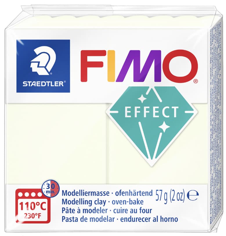 Fimo Effect Modelliermasse, Ofenhärtend, Nachtleuchtend, 57g