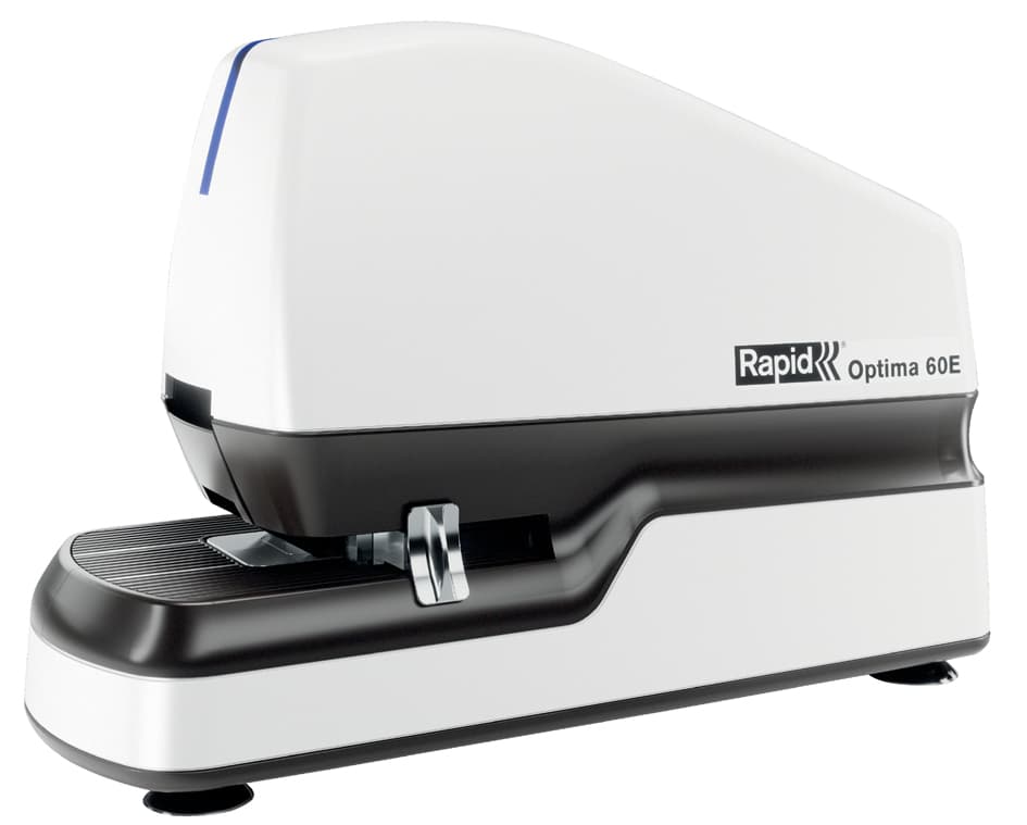 Rapid Elektrisches Heftgerät Optima 60e, Weiß/Grau/Blau