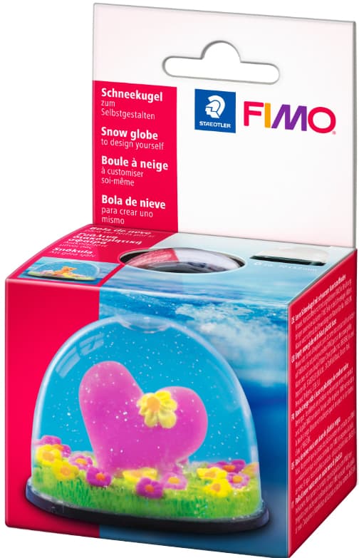 Fimo Schneekugel, Oval, Maße: (B)70 X (T)52 X (H)55 Mm