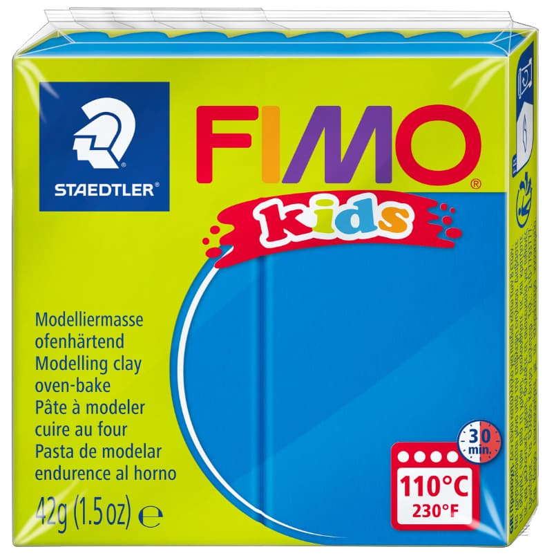 Fimo Kids Modelliermasse, Ofenhärtend, Blau, 42 G