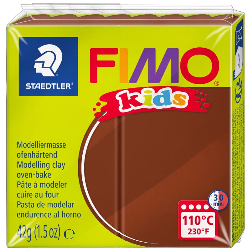 Fimo Kids Modelliermasse, Ofenhärtend, Braun, 42 G