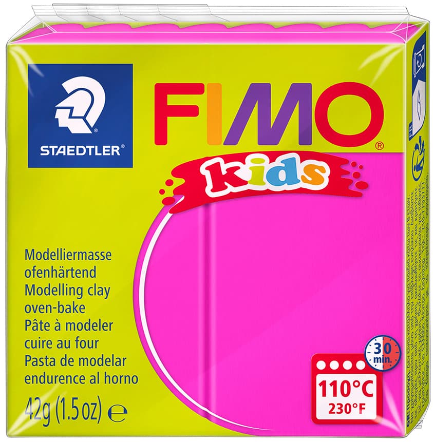 Fimo Kids Modelliermasse, Ofenhärtend, Pink, 42 G