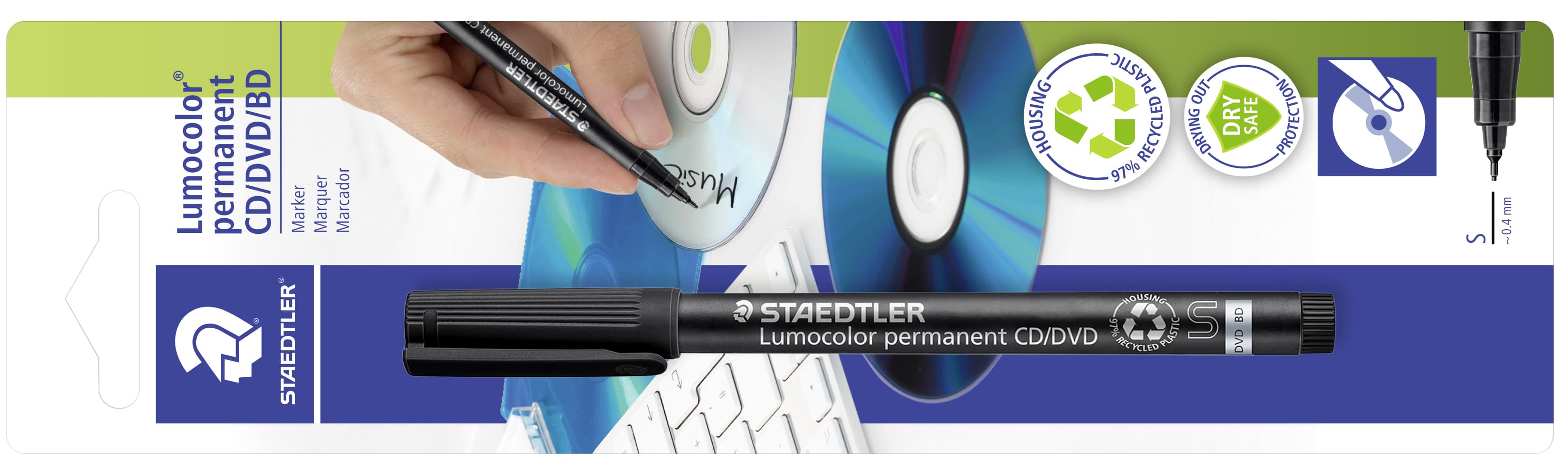 Staedtler Lumocolor Cd-/Dvd-Marker Permanent, Blister