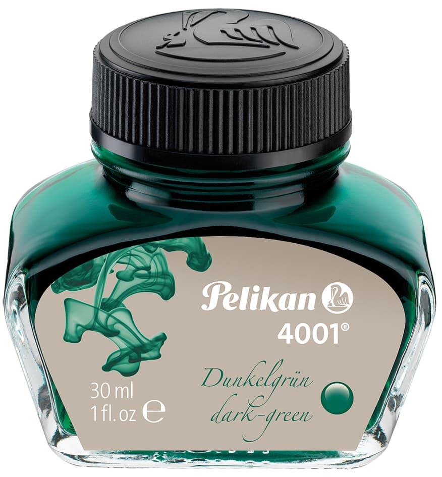 Pelikan Tinte 4001 Im Glas, Dunkelgrün, Inhalt: 30 Ml