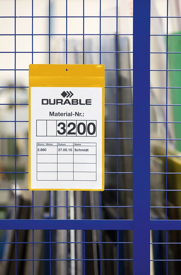 Durable Neodym-Magnettasche, Din A4 Hoch, Gelb