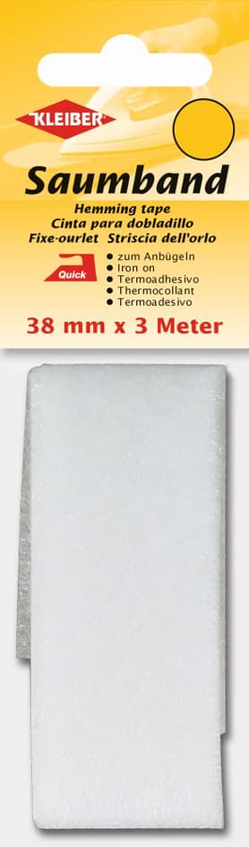 Kleiber Saumvlies, 38 Mm X 3 M, Weiß