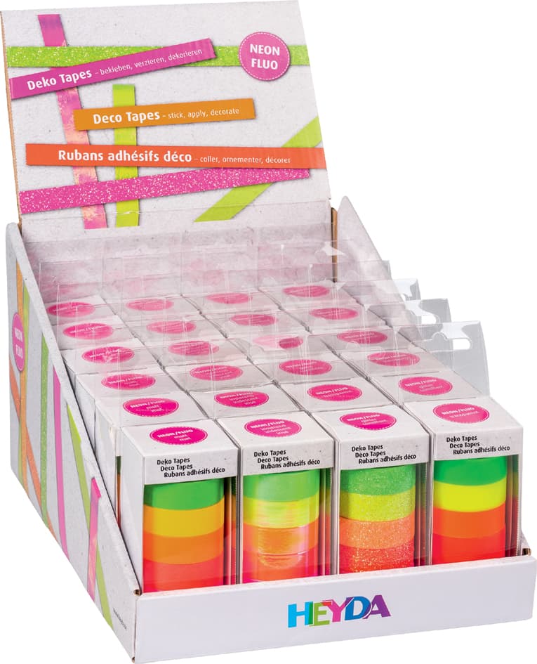 Heyda Deko-Klebeband , Neon Regenbogen, , Thekendisplay