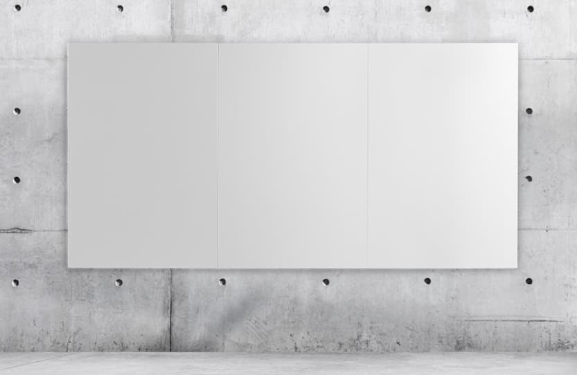 Bi-Office Fliesen-Weißwandtafel, 1.480 X 980 Mm, Rahmenlos