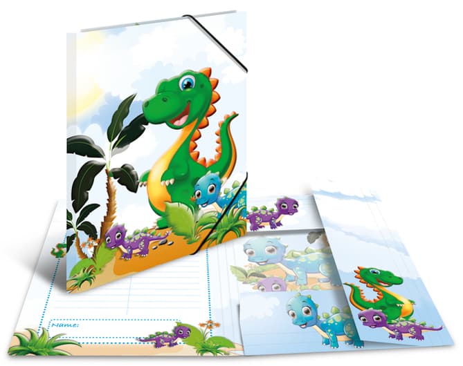 Herma Eckspannermappe , Dinos, , Karton, Din A3
