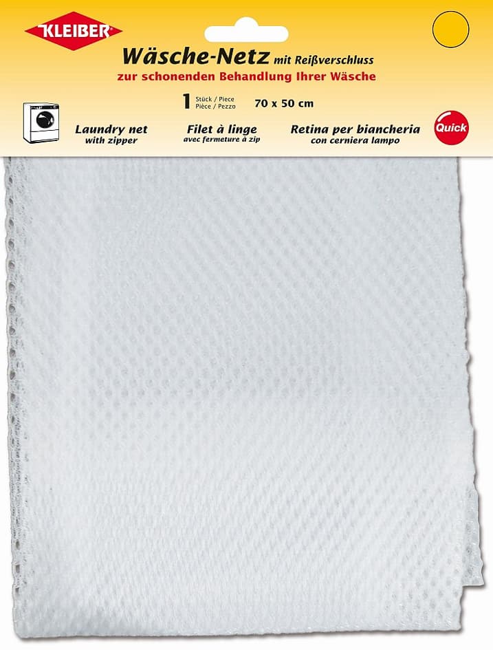 Kleiber Wäschenetz, Mit Reißverschluss, 700 X 500 Mm, Weiß