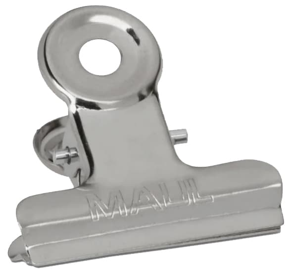 Maul Briefklemmer Aus Metall, Farbe: Nickel, Breite: 30 Mm