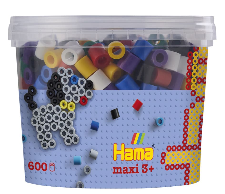 Hama Bügelperlen Maxi , Volltonmix, , In Dose