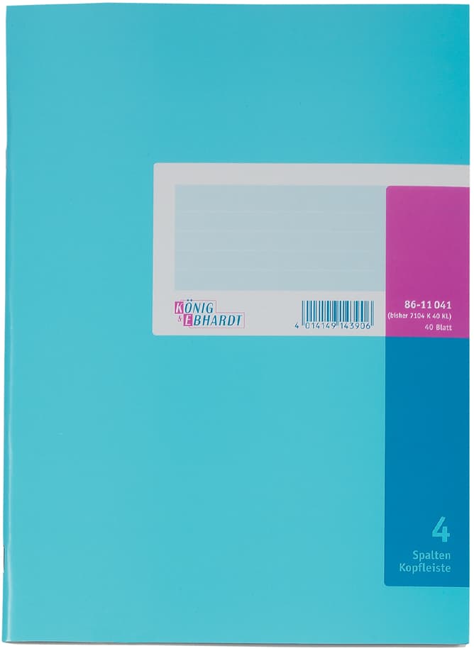 König & Ebhardt Spaltenbuch Din A4, 13 Spalten, 40 Blatt