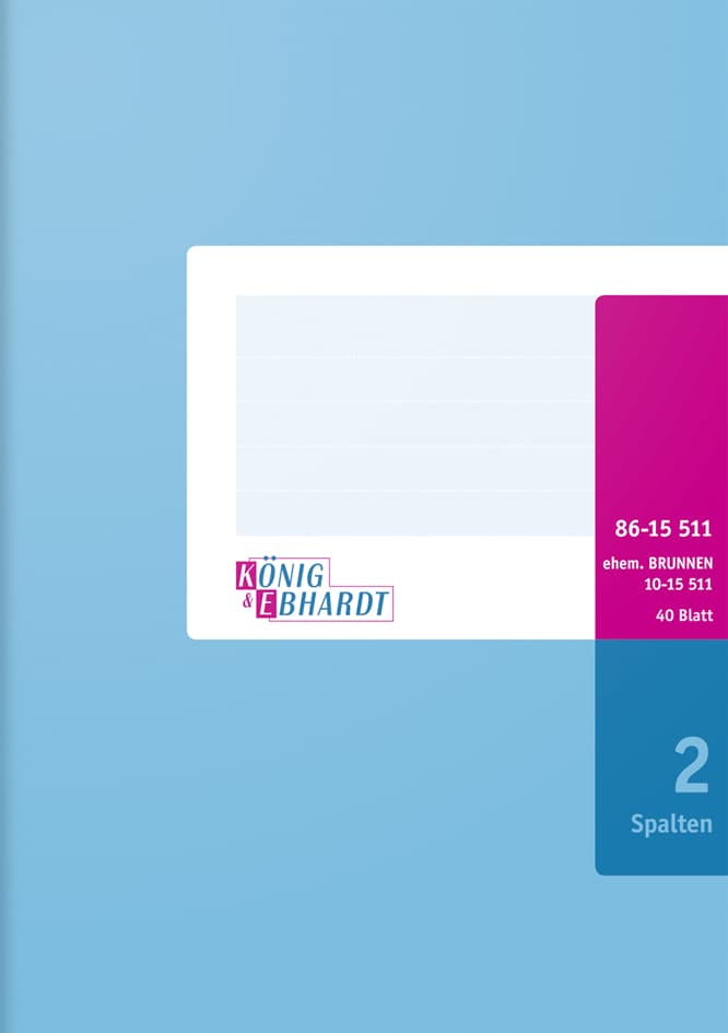 König & Ebhardt Spaltenbuch Din A5, 2 Spalten, 40 Blatt