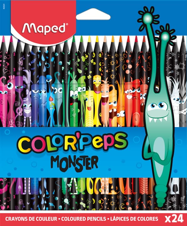 Maped Dreikant-Buntstift Color, Peps Monster, 24er Kartonetui