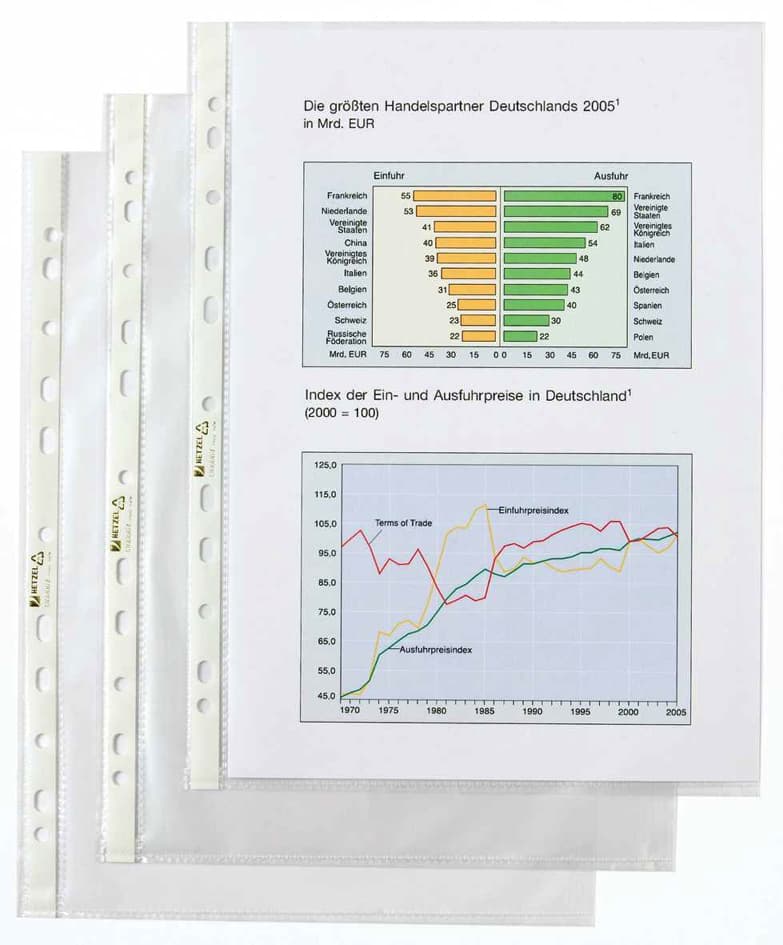 Hetzel Prospekthülle Economic, A4, Pp, Genarbt, 0,05 Mm