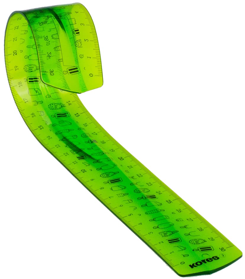 Kores Flachlineal Elastik, 150 Mm, Kunststoff, Bruchfest