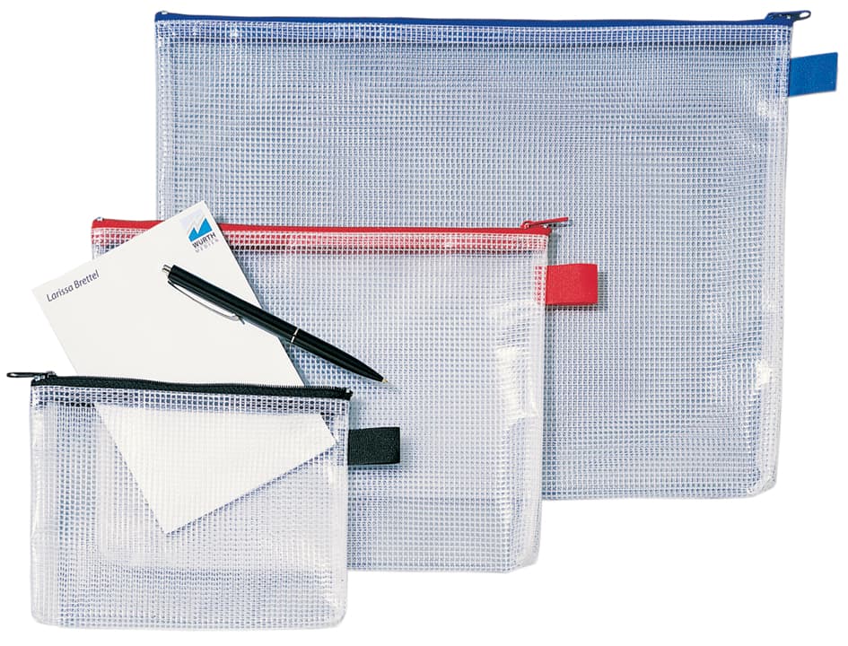 Rexel Reißverschlusstasche Mesh Bags, Din A4, Pvc, Schwarz
