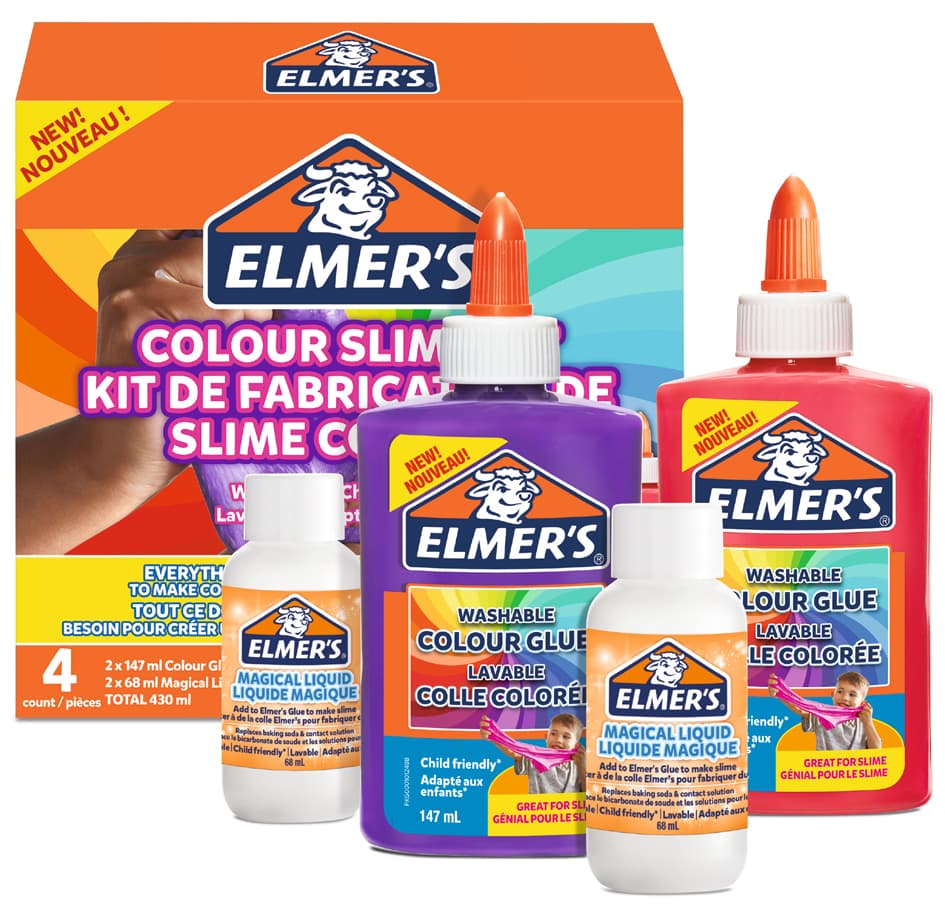 Elmer, S Slime Set , Opaque Slime Kit, , 4-Teilig