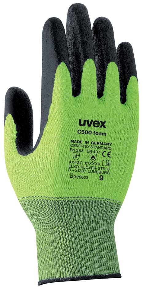 Uvex Schnittschutz-Handschuh C500 Foam, Gr. 06