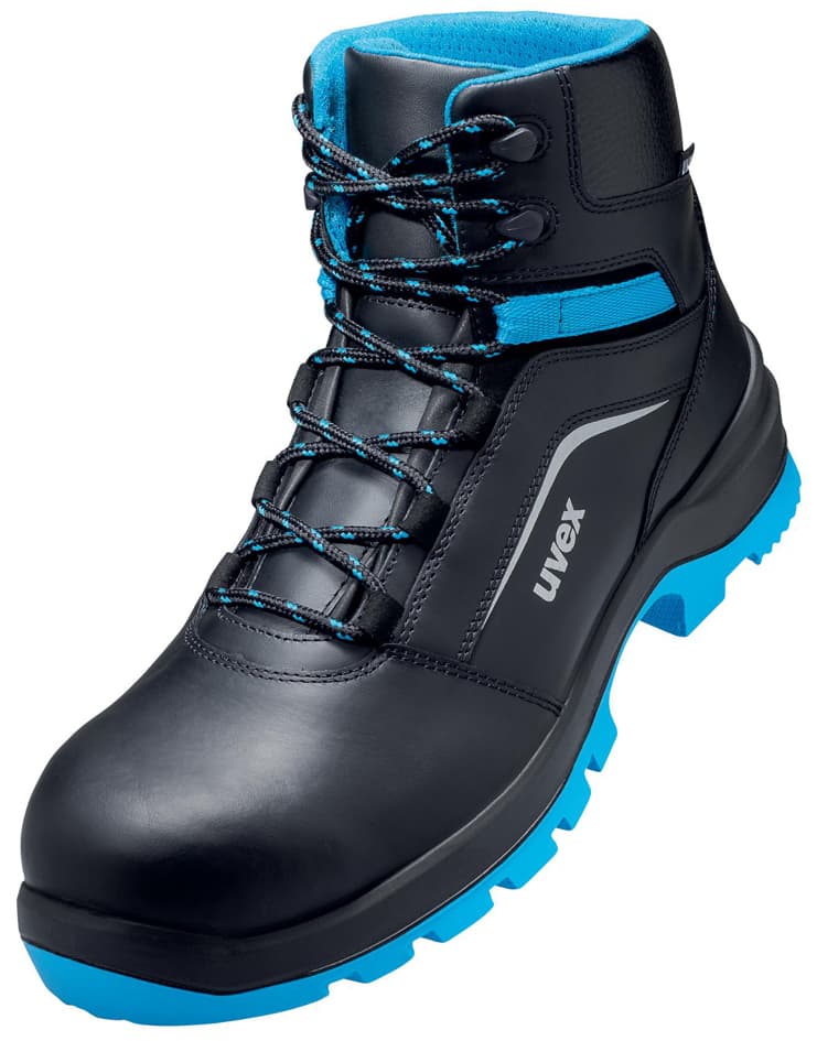 Uvex 2 Xenova Schnürstiefel S2 Src. Gr. 47, Schwarz/Blau