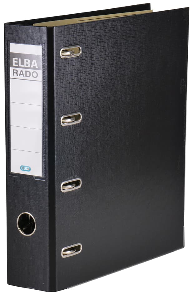 Elba Doppelordner Rado Plast, Rückenbreite: 75 Mm, Schwarz