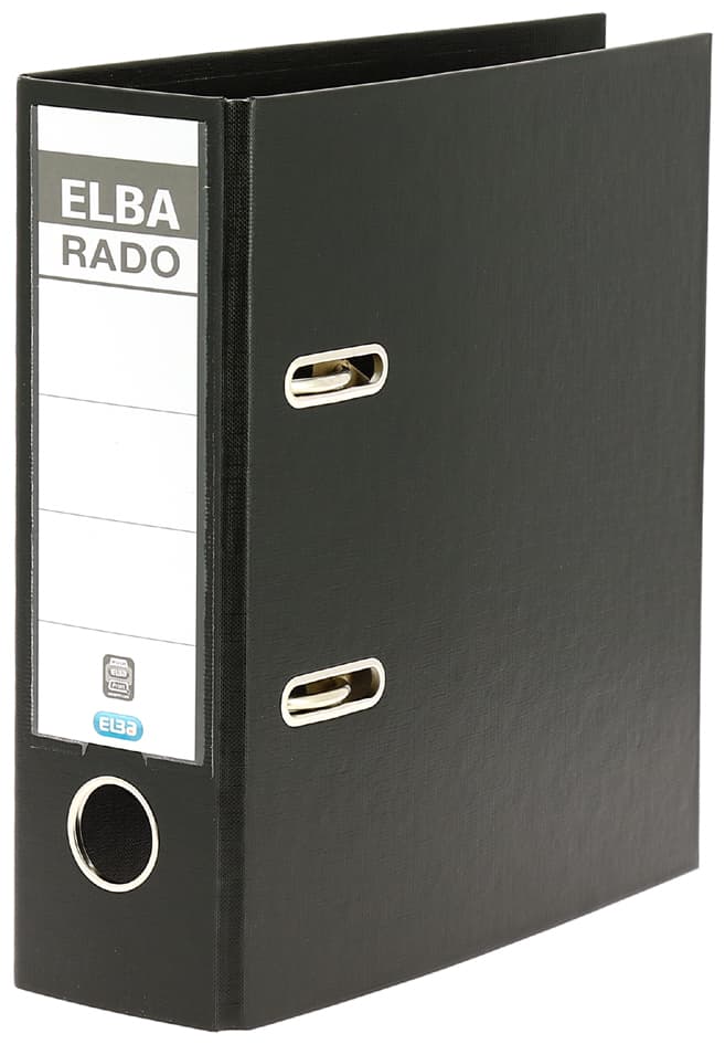 Elba Ordner Rado Plast - Din A5 Hoch, Rückenbr.: 75 Mm, Sw