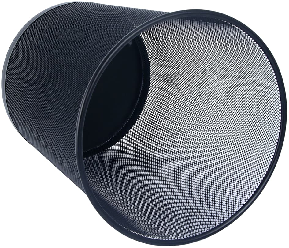 Wedo Papierkorb Office, Aus Drahtmetall, 18 Liter, Schwarz