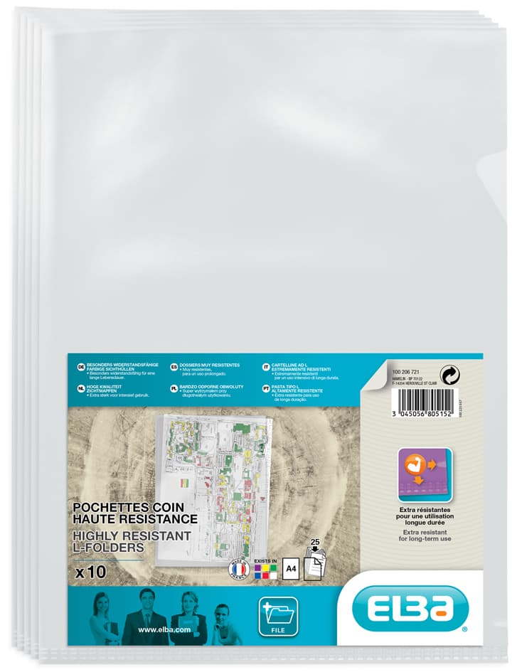 Elba Sichthüllen, Transparent, Din A4, Aus Pvc, Farblos