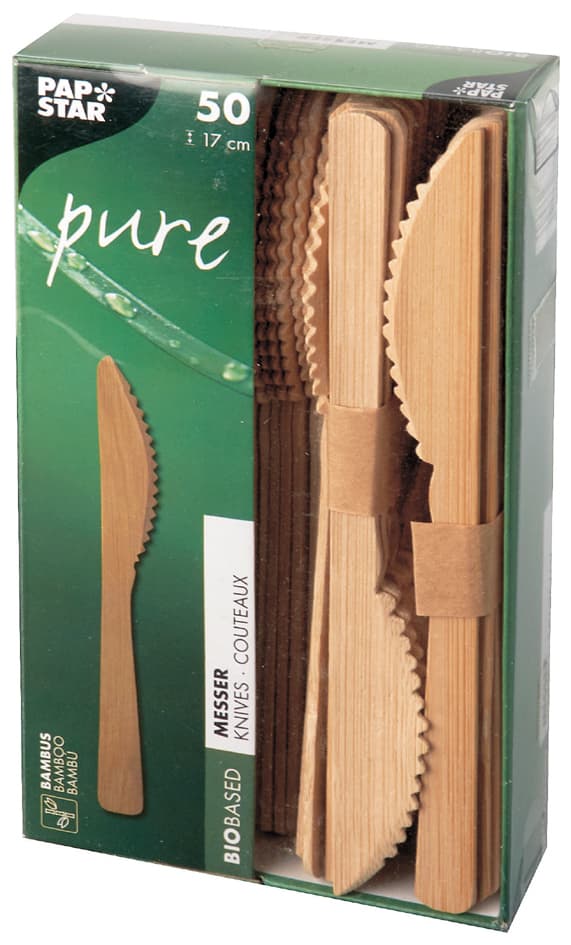 Papstar Bambus-Messer , Pure, , Länge: 170 Mm, 50er