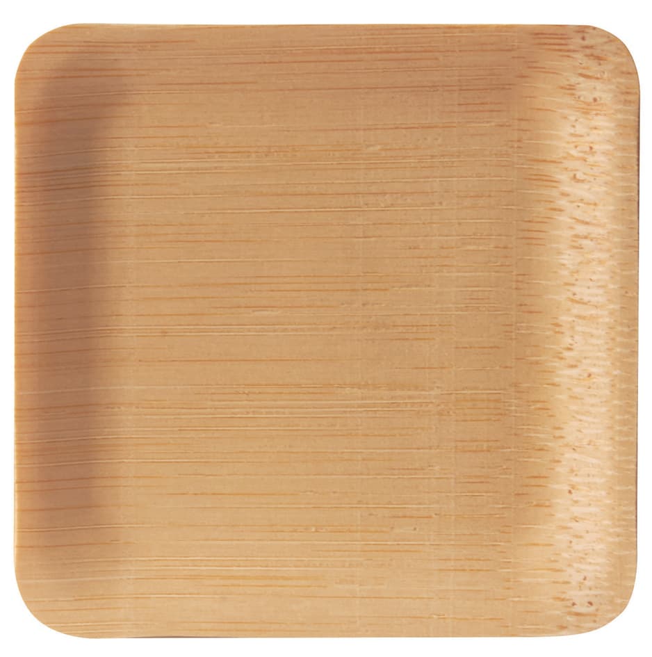 Papstar Bambus-Fingerfood-Teller , Pure, , Eckig, 10er