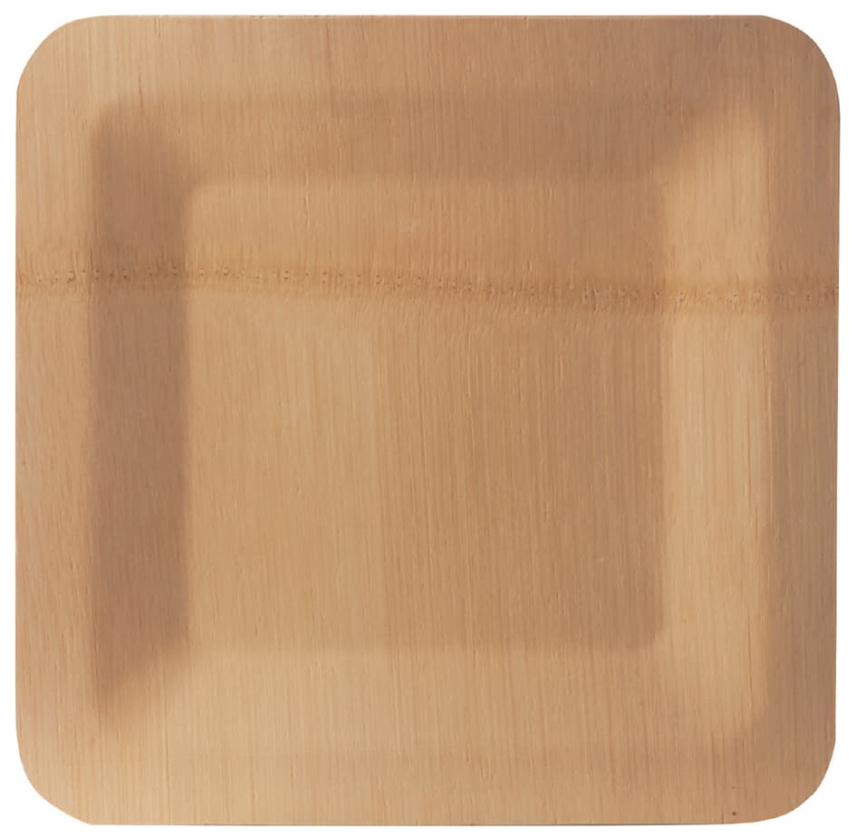 Papstar Bambus-Teller , Pure, , Eckig, 180 X 180 Mm, 10er