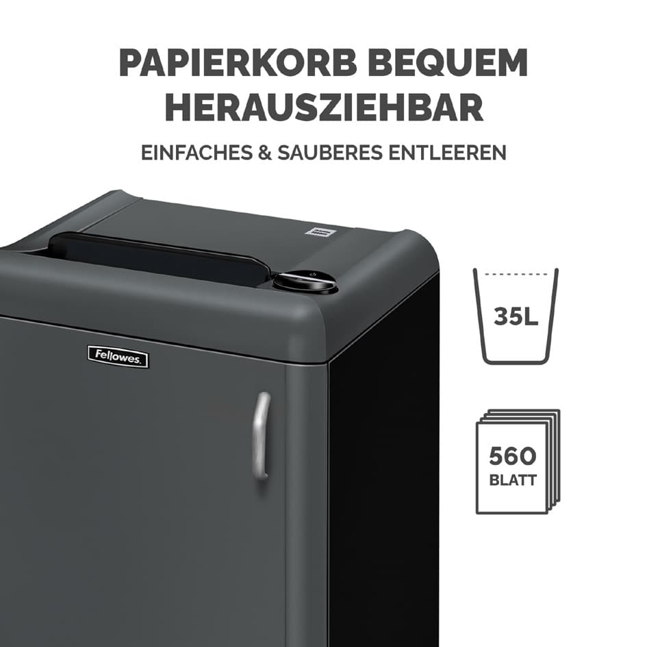 Fellowes Aktenvernichter Fortishred 1050hs, Partikel