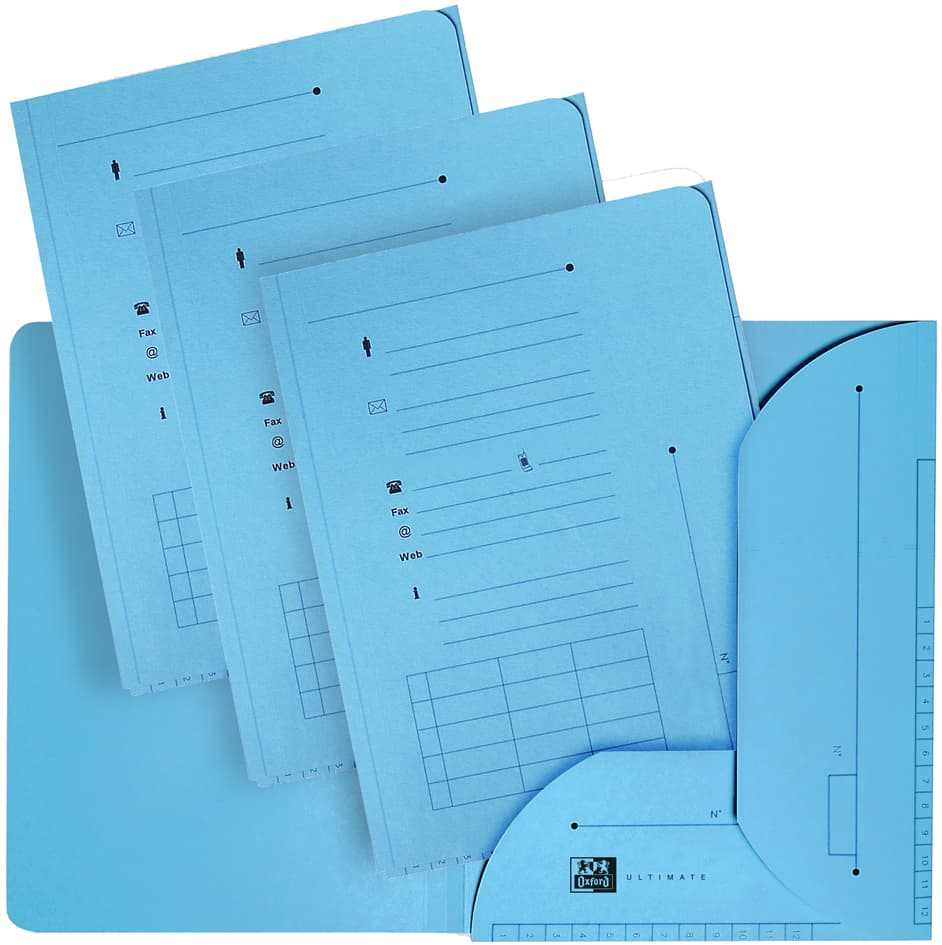 Oxford Ultimate Einstellmappe Mit 2 Klappen, Din A4, Blau