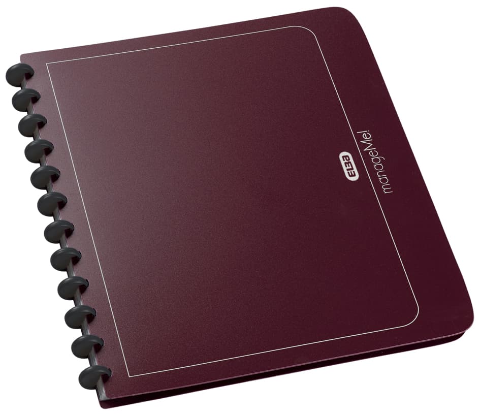 Oxford Vario-Zipp Ringmappe Manageme!, Din A4, Bordeaux