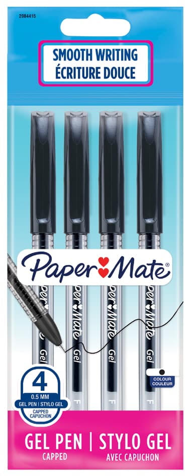 Paper:Mate Gelschreiber Jiffy, Schwarz, 4er Polybag