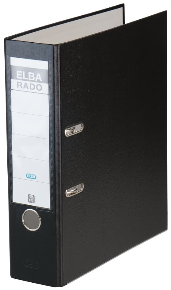 Elba Ordner Rado Brillant, Rückenbreite: 80 Mm, Schwarz