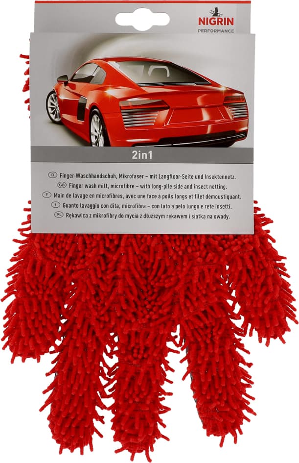 Nigrin Performance Finger-Waschhandschuh, Rot