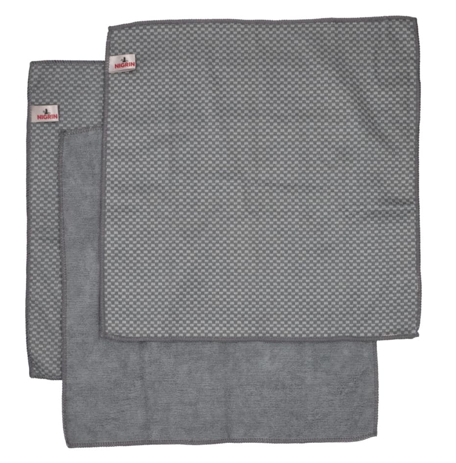 Nigrin Kfz-Microfasertücher-Set, 3-Teilig