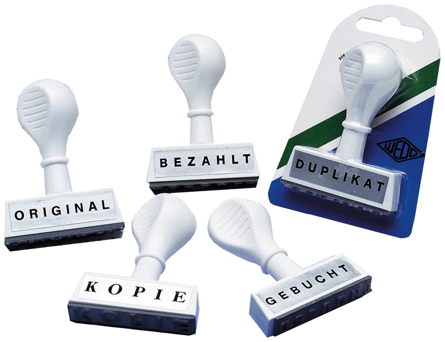 Wedo Textstempel , Bezahlt, , Abdruckbreite: 45 Mm