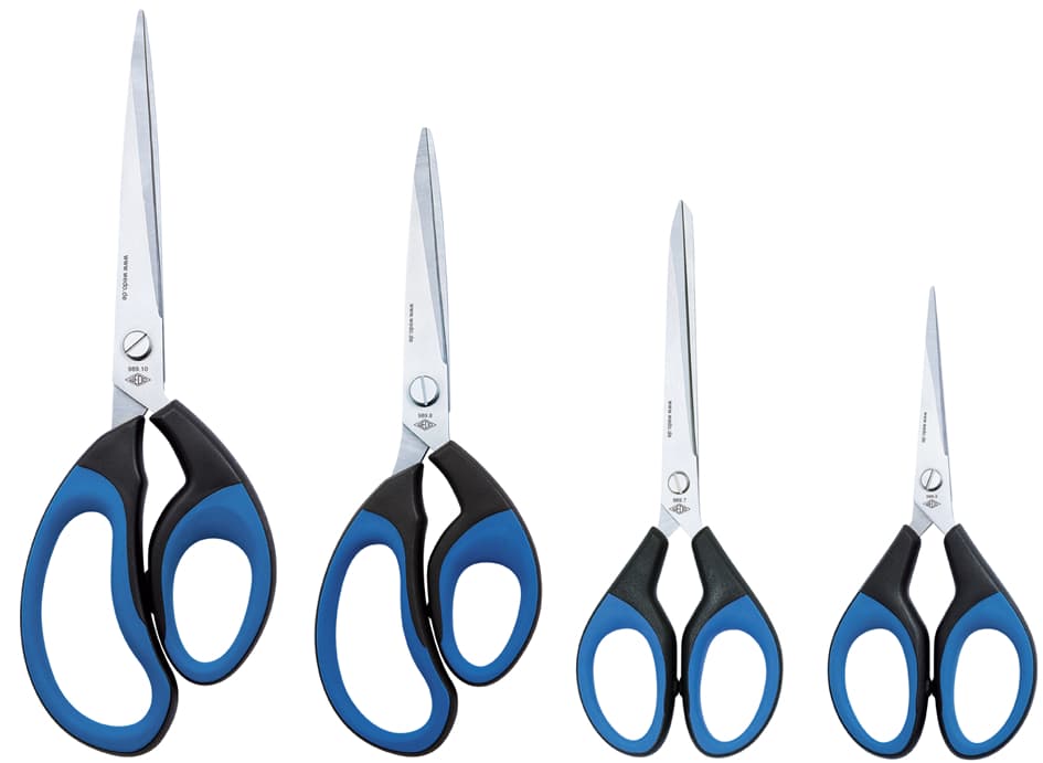 Wedo Schere Soft-Cut, Spitz, Länge: 152 Mm, Schwarz/Blau