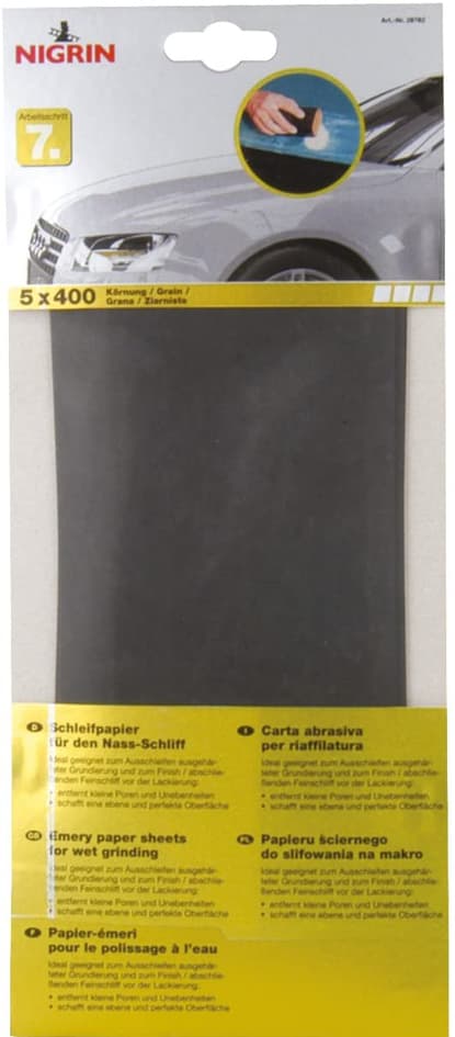 Nigrin Schleifpapier, Nassschliff, Körnung P400