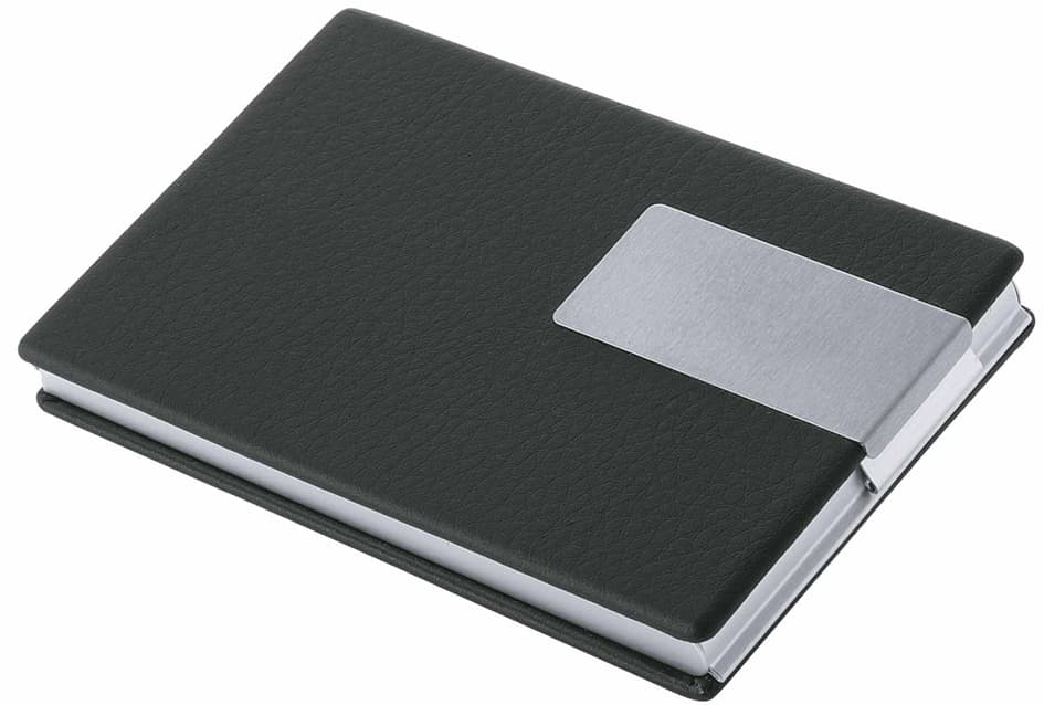 Wedo Visitenkartenbox Good Deal, Aluminium/Pvc (Schwarz)