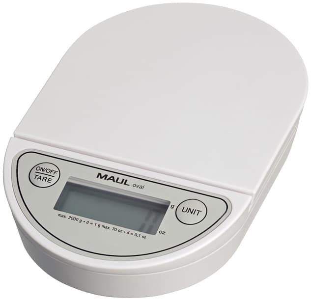 Maul Briefwaage Mauloval, Tragkraft: 2.000 G, Mit Batterie