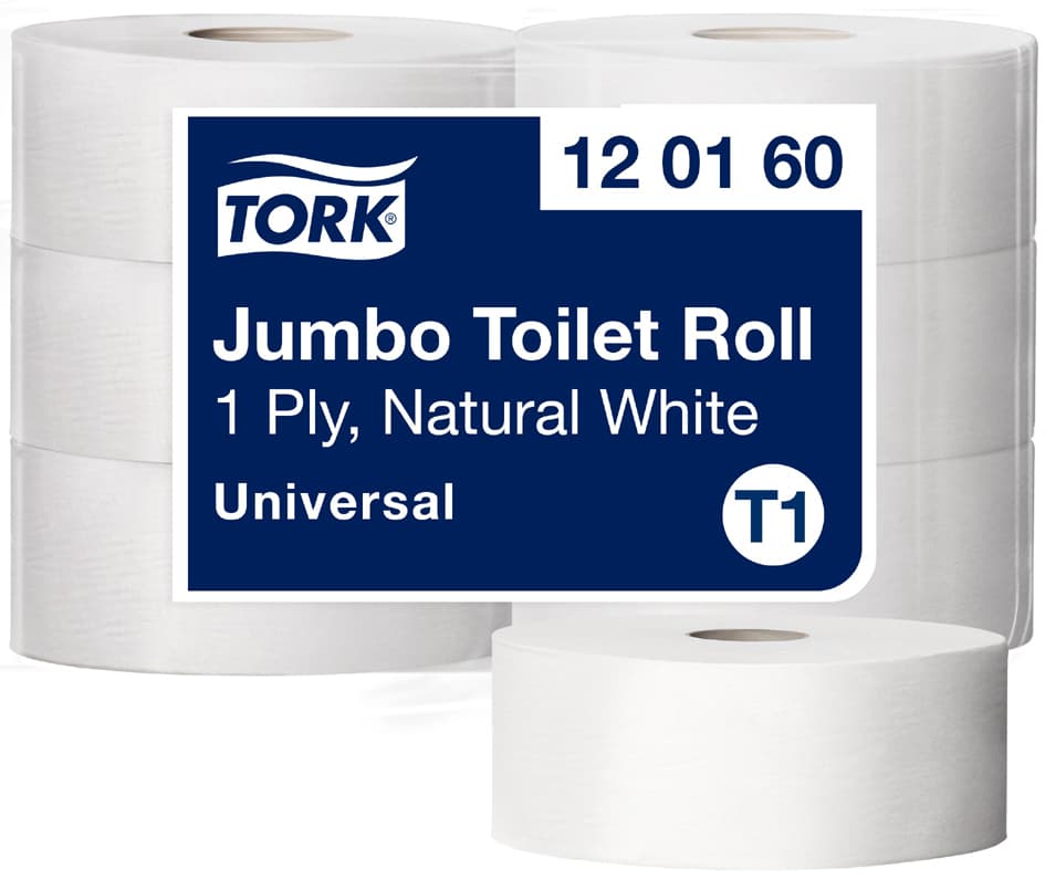 Tork Großrollen-Toilettenpapier Jumbo, 1-Lagig, Weiß, 480 M