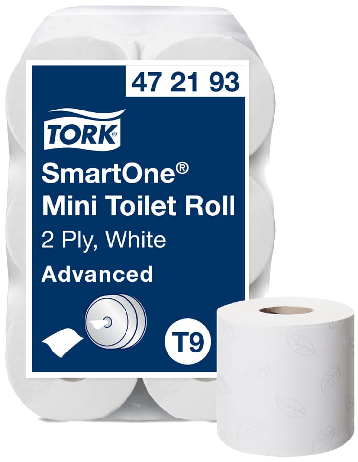 Tork Großrollen-Toilettenpapier Smartone Mini, Weiß, 111,6 M