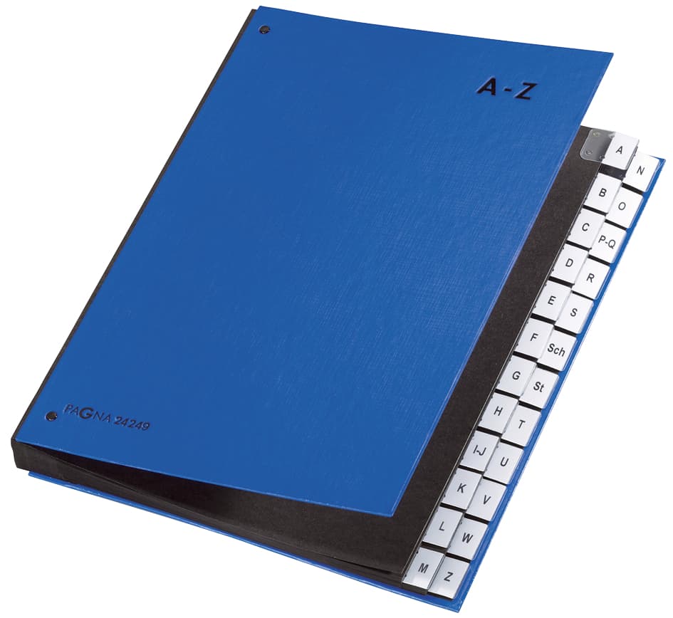 Pagna Pultordner Color, Din A4, A - Z, 24 Fächer, Blau
