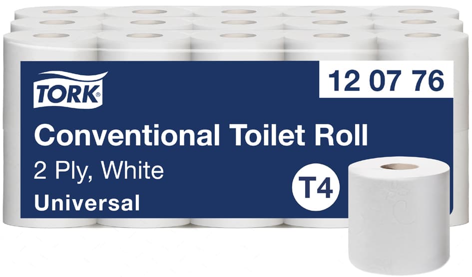 Tork Toilettenpapier, 2-Lagig, Weiß, Großpackung