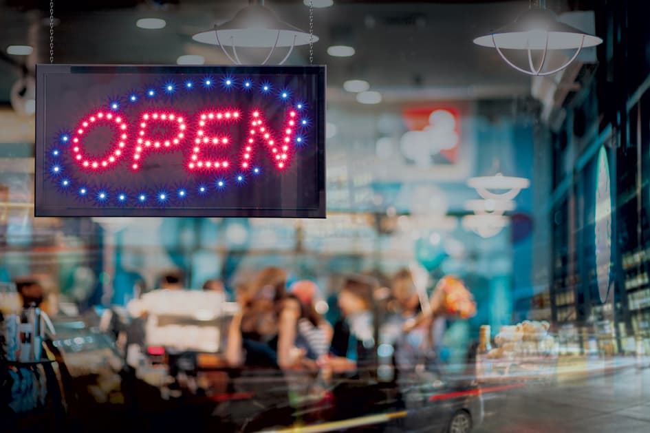 Securit Led-Reklamentafel , Open, , 2 Aufleuchtende Farben